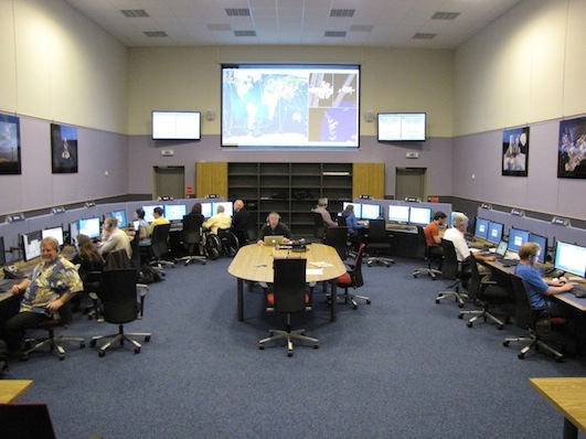 La salle de contrôle d'AMS au CERN